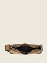 Sac baguette en cuir de vachette suédé Kaki - Victoire (4)