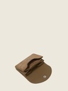 Porte-monnaie en cuir de vachette suédé Kaki Velours - Basile (3)