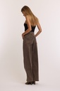 Jeans droit taille haute - Choco (2)