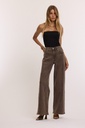 Jeans droit taille haute - Choco (5)
