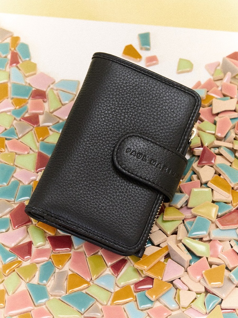 Portefeuille noir Valentine