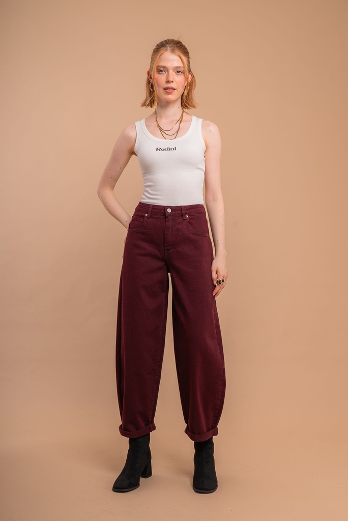 Jeans ballon - Bordeaux