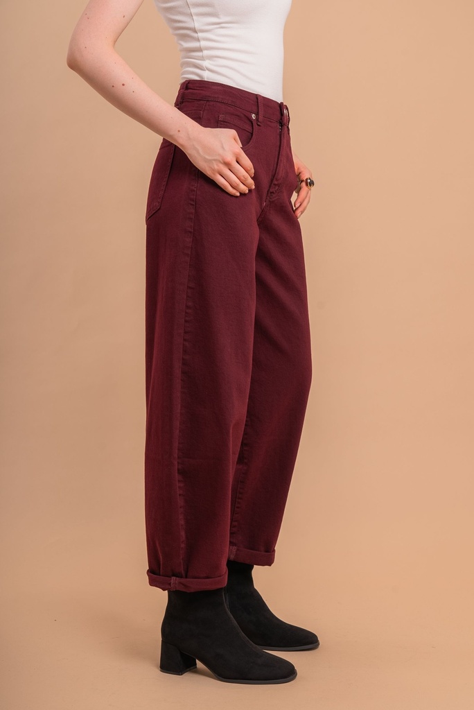 Jeans ballon - Bordeaux (4)