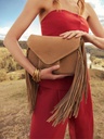 Suzon M Folk Havane - sac bandoulière à franges cuir marron pour femme (2)