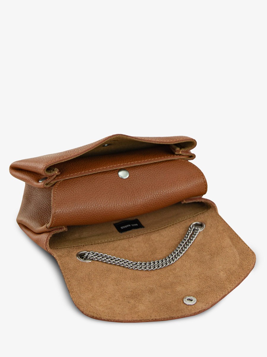 LeGustave Pochette Naturel - mini sac a main marron cuir femme (4)