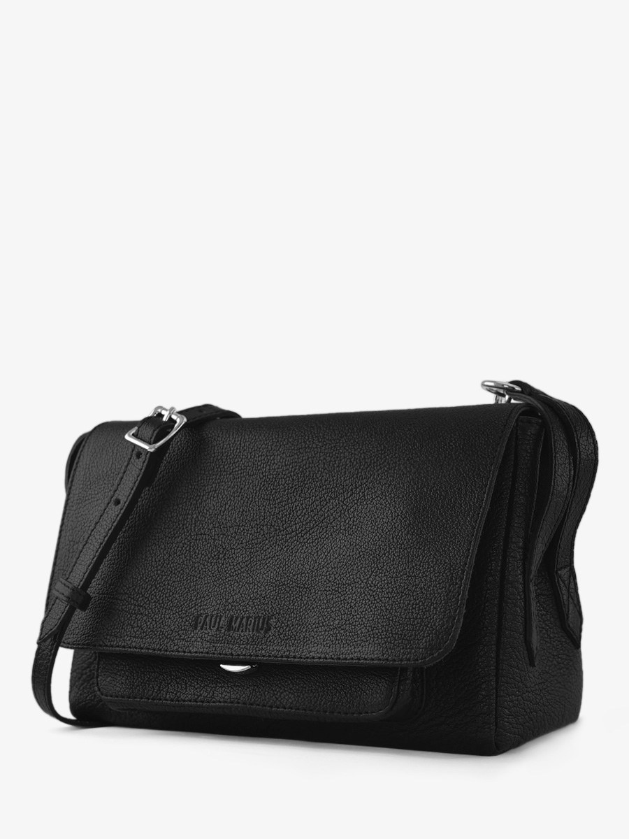 Diane S Noir - sac bandoulière cuir noir femme (2)