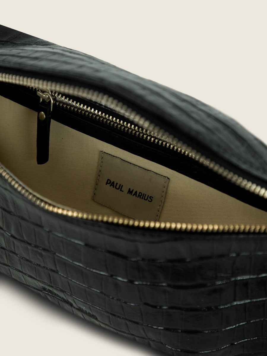 LaBanane Héritage Noir de Jais - sac banane en cuir noir pour femme (3)