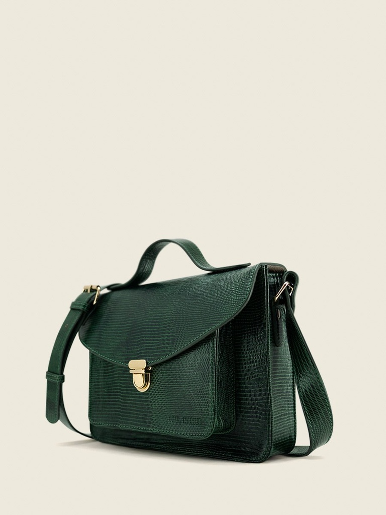 Mademoiselle George 1960 Malachite - sac à main en cuir vert pour femme
