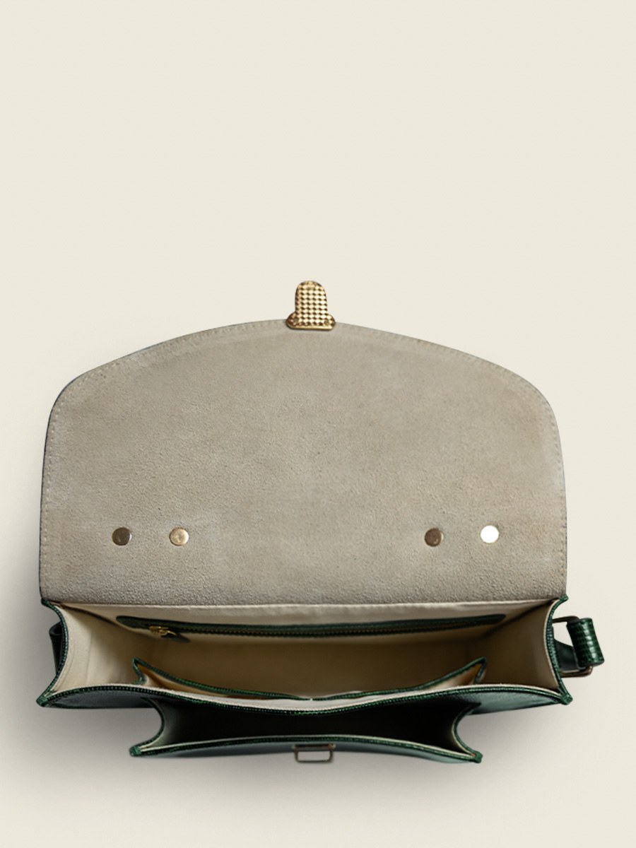 Mademoiselle George 1960 Malachite - sac à main en cuir vert pour femme (4)