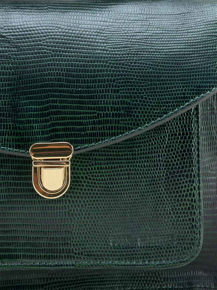 Mademoiselle George 1960 Malachite - sac à main en cuir vert pour femme (5)