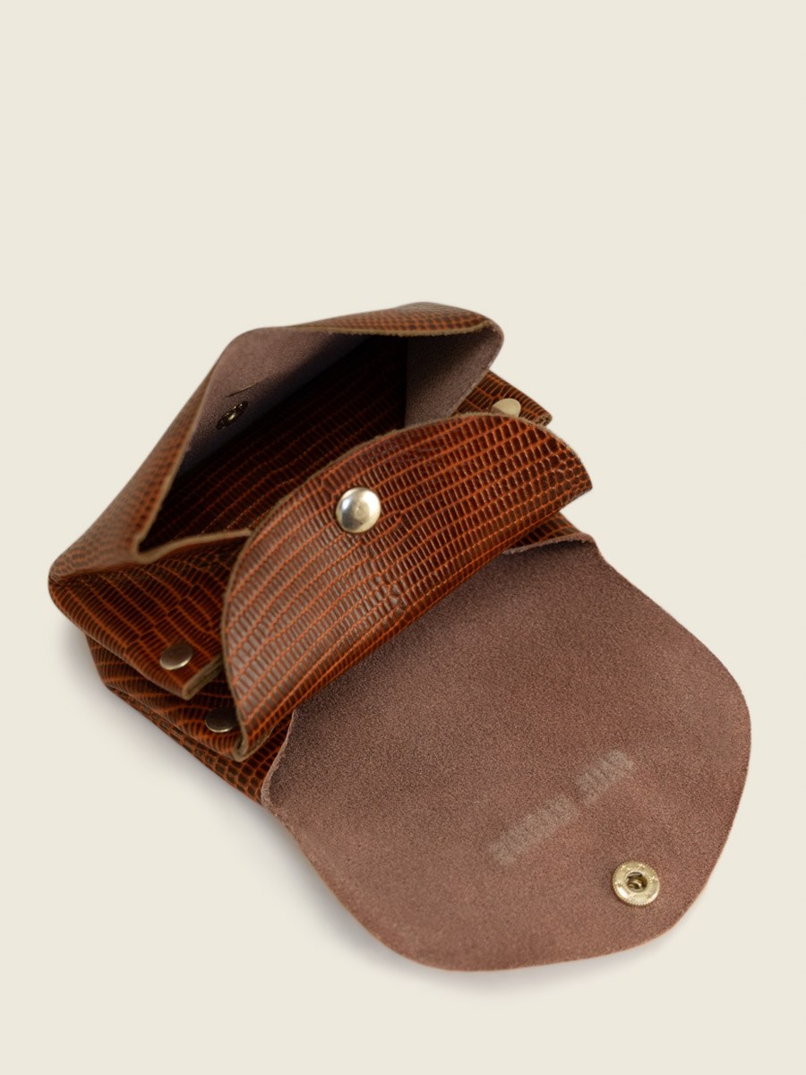 LeGustave 1960 Ambre - porte-monnaie en cuir marron pour femme (2)
