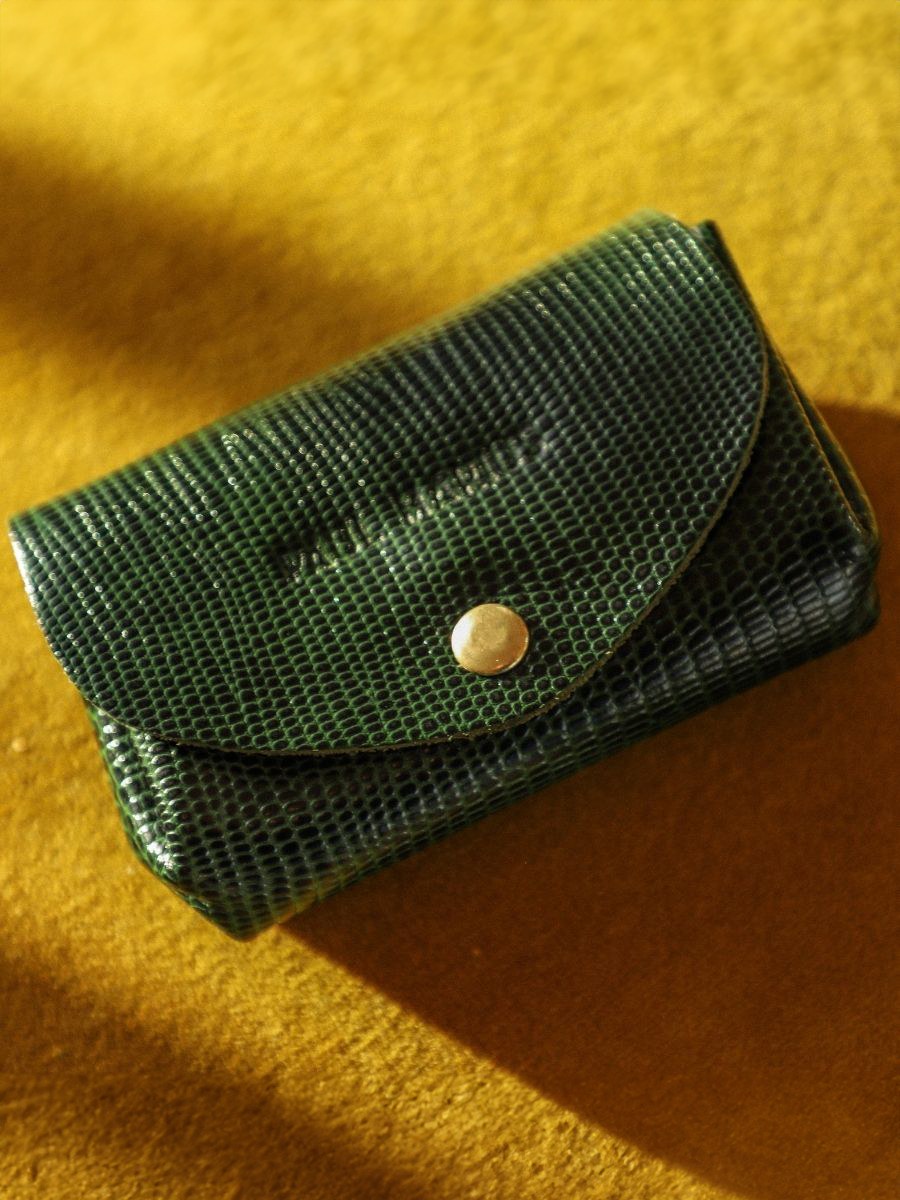 LeGustave 1960 Malachite - porte-monnaie en cuir vert pour femme (3)