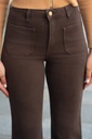 Jeans droit avec poches appliquées - Brown (5)