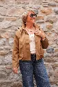 Parka courte à capuche et poches à rabat - Camel — vue 5