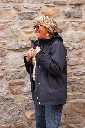 Veste imperméable à col montant - Marine (vue 3)