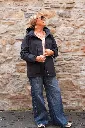 Veste imperméable à col montant - Marine (vue 5)