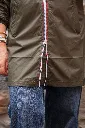 Imperméable long à capuche - Kaki — vue 6