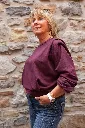 Sweat à pinces épaulettes - Açaï — vue 2
