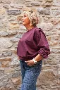Sweat à pinces épaulettes - Açaï — vue 3