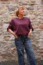 Sweat à pinces épaulettes - Açaï — vue 6