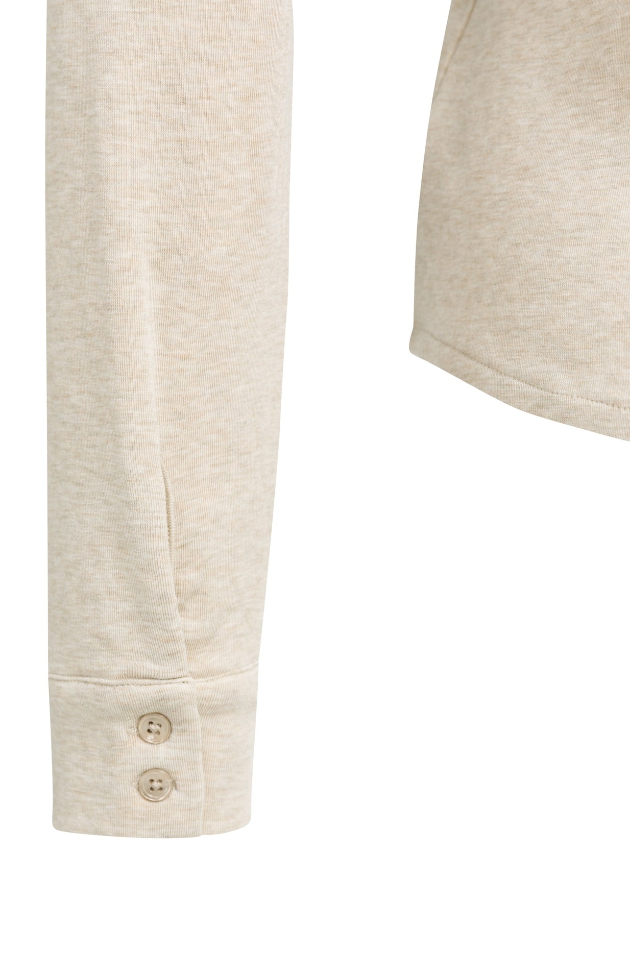 Chemisier en jersey chiné avec col - YAYA - Pure Cashmere Grey Melange (4)