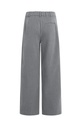 Pantalon en tissu à jambes larges et fermeture asymétrique - YAYA - Anthracite Melange (11)
