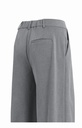 Pantalon en tissu à jambes larges et fermeture asymétrique - YAYA - Anthracite Melange (12)