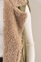 Veste sans manches col teddy revers - Beige (2)