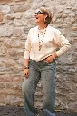 Pull avec manches chauve-souris et cordon de serrage - YAYA - Off White Melange (vue 4)