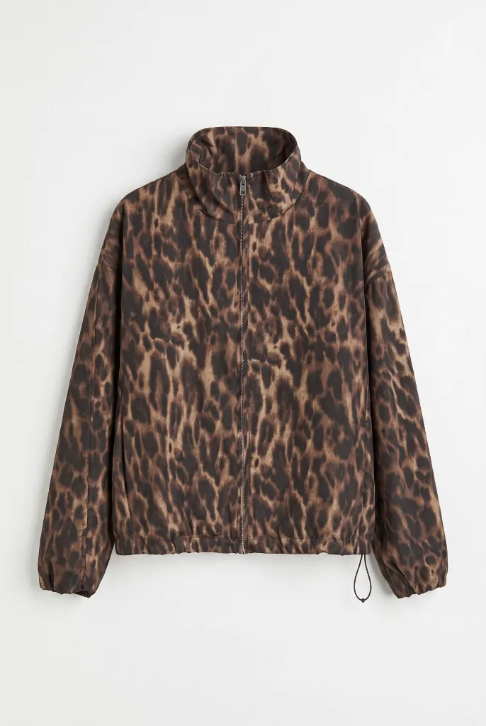 Blouson zippé imprimé léopard - Léopard (vue 4)