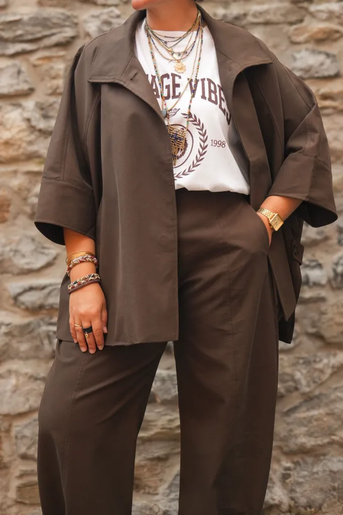 T-shirt oversize imprimé Vintage Vibes - Blanc (vue 5)