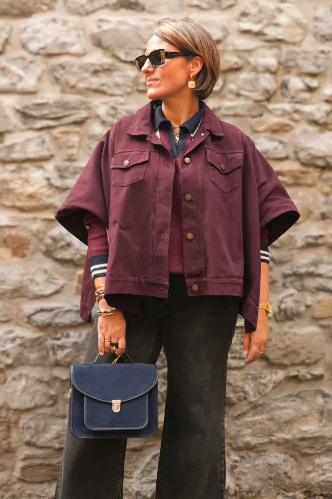 Veste courte manches cape - Acai (vue 10)