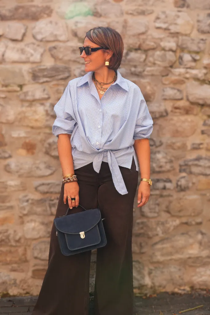 Jeans palazzo  - brun (vue 2)
