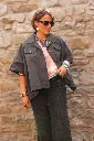 Jeans wide leg - gris foncé (vue 8)