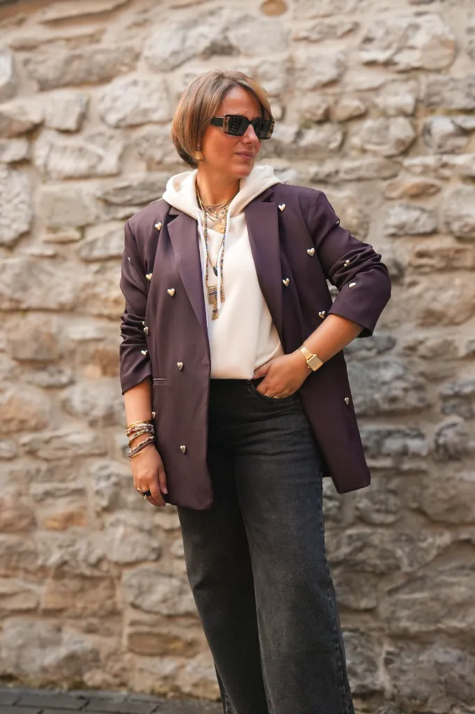 Jeans wide leg - gris foncé (vue 11)