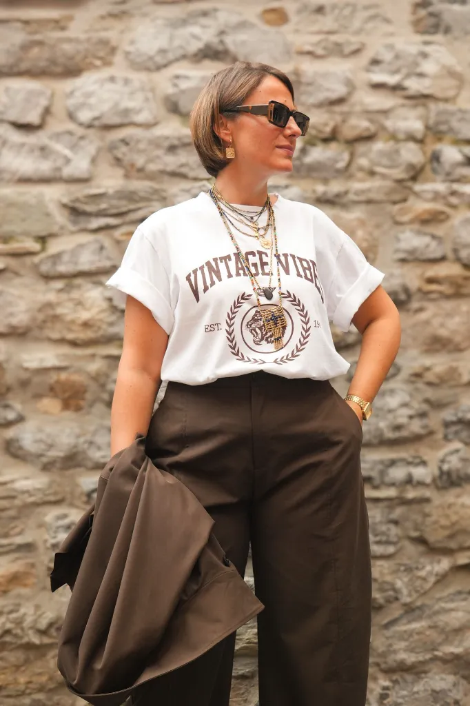 Veste cape oversize col montant - Café (vue 6)
