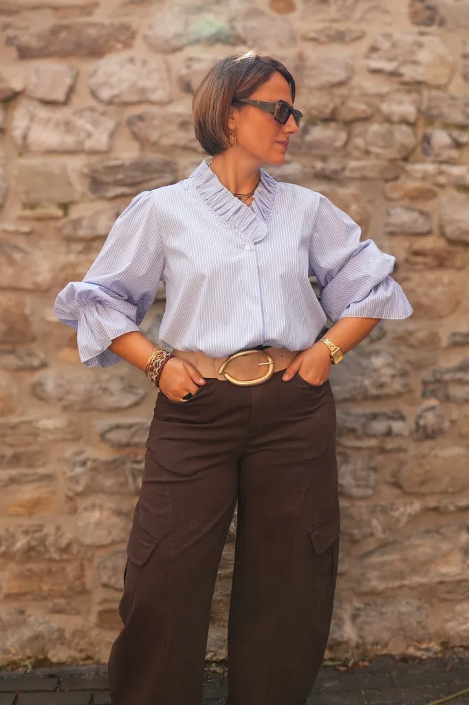 Pantalon cargo ballon - Brun foncé