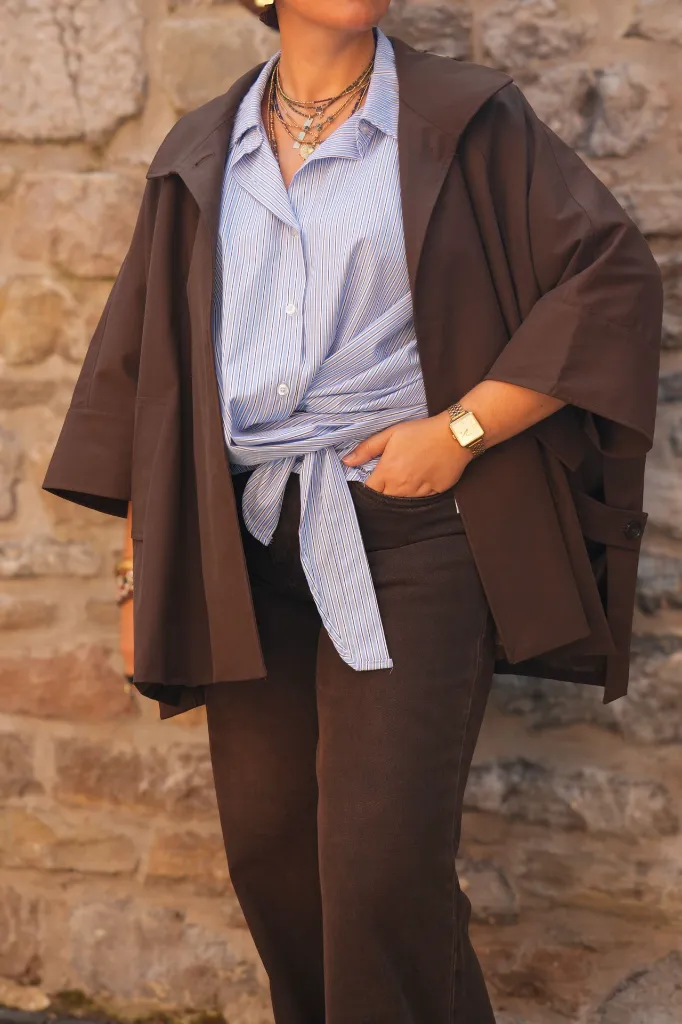 Chemise portefeuille à nouer - bleu (vue 3)