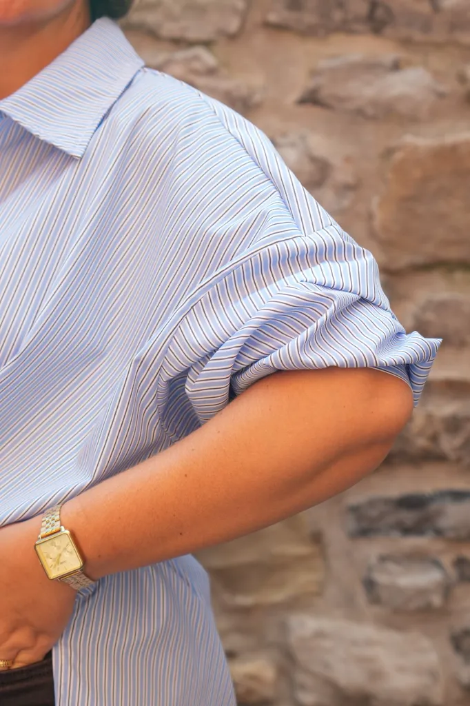 Chemise portefeuille à nouer - bleu (vue 6)