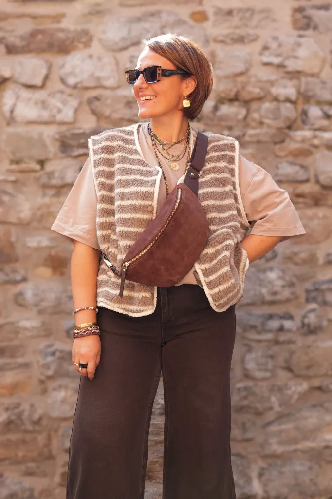 T-shirt oversize délavé - Beige sable (vue 7)