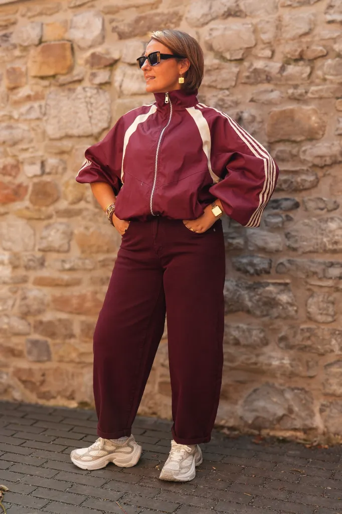 Jeans ballon - Bordeaux — vue 4