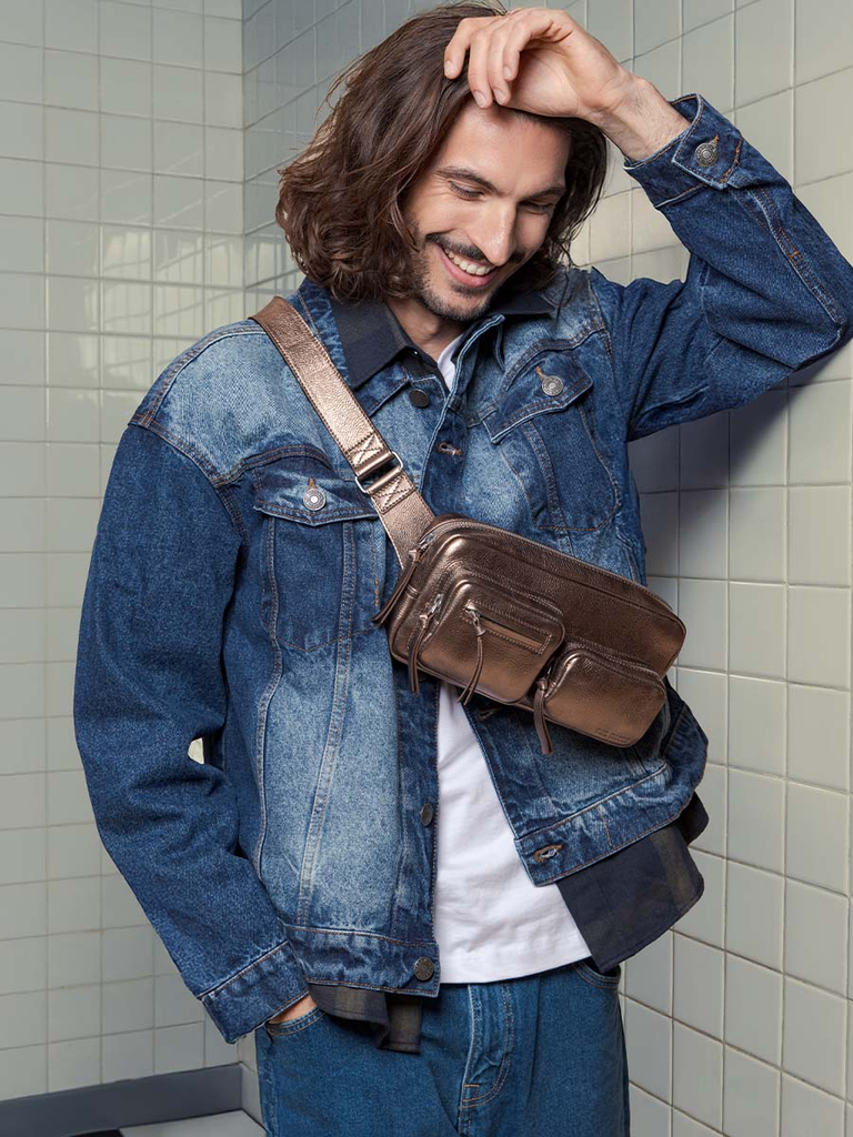 SAC BANANE EN CUIR UNISEXE LABANANE 90'S - Cuivré — vue 5
