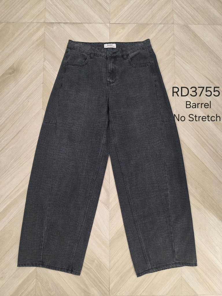 Jeans barrel / ballon - Gris texturé (7)
