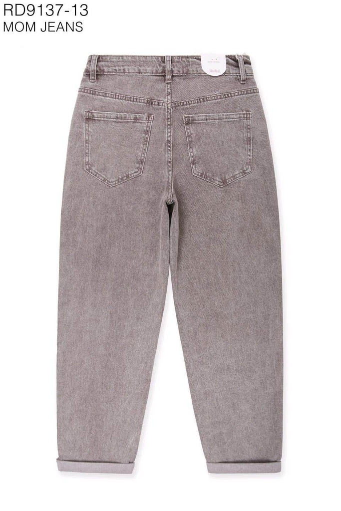 Jeans mom - Taupe délavé (9)
