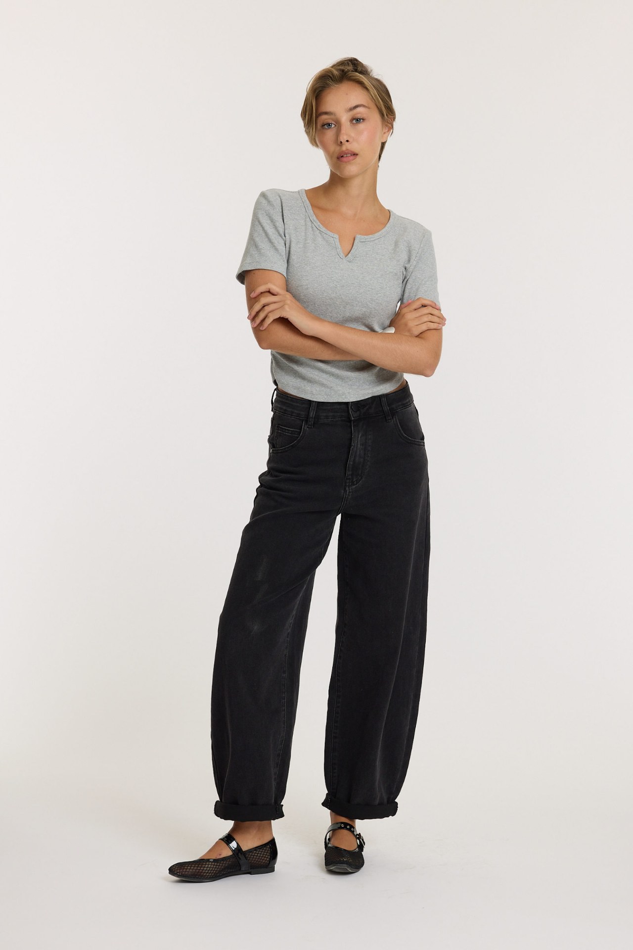 Jeans Balloon / barrel - Noir (4)