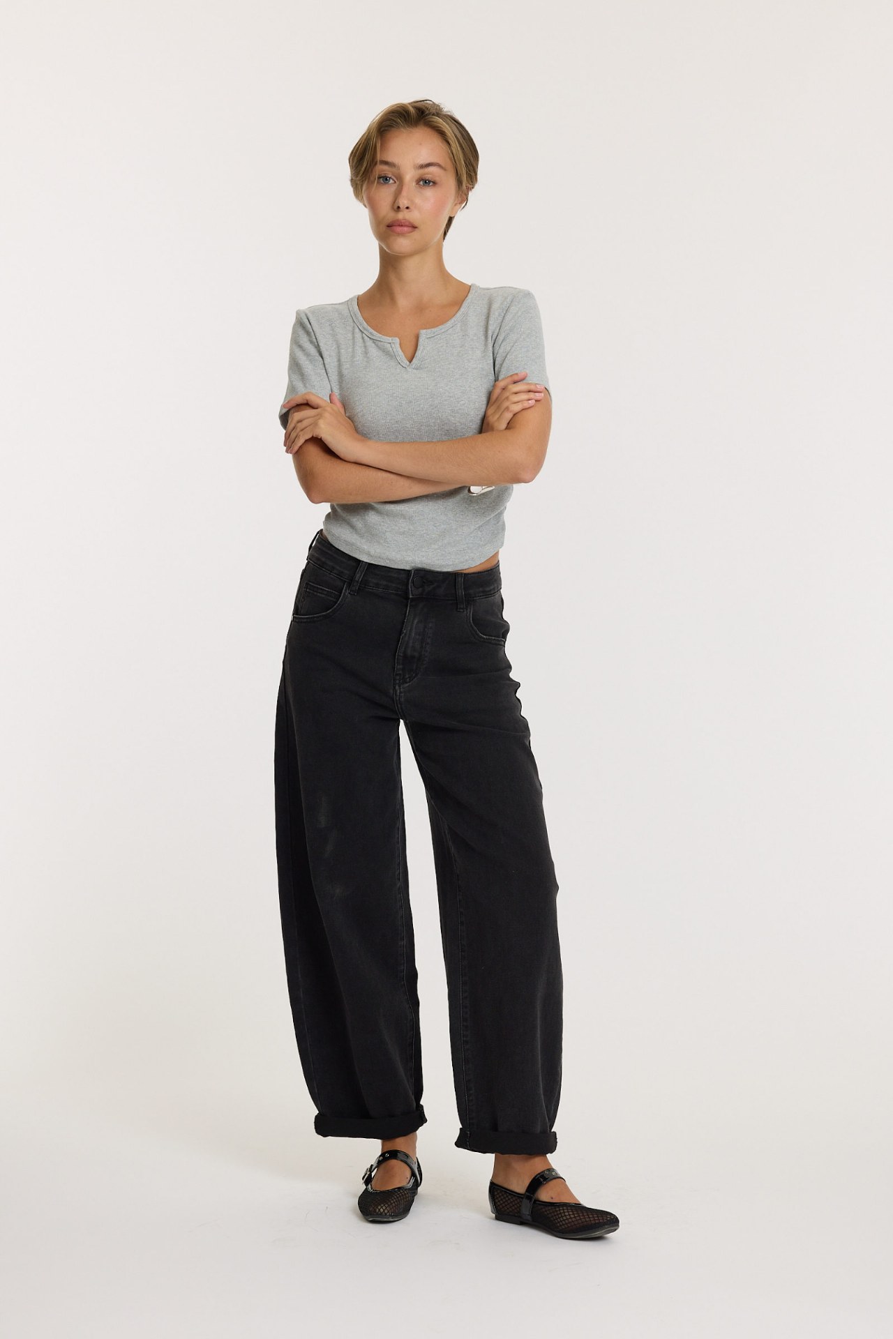 Jeans Balloon / barrel - Noir (5)