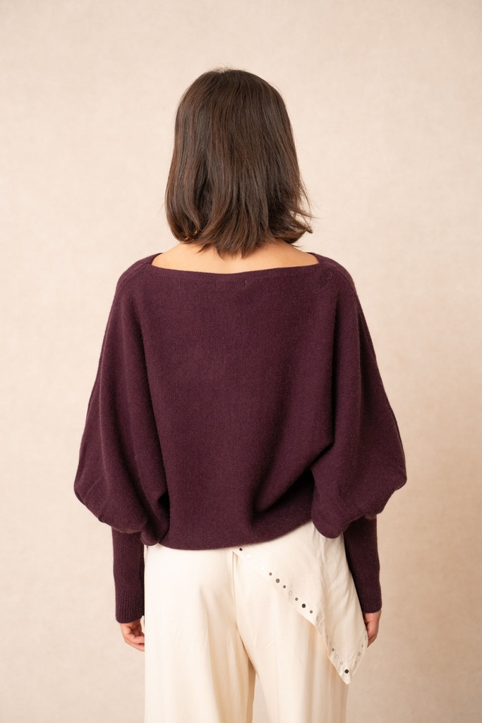 Pull en viscose - Bordeaux (7)