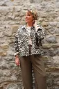 Veste en jeans oversized - Zoé - léopard beige (vue 6)
