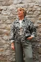 Veste en jeans oversized - Zoé - léopard gris (vue 8)