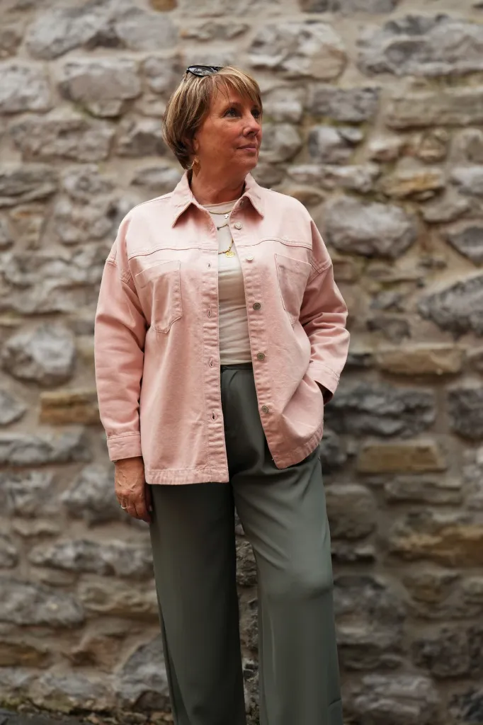 Surchemise en jeans oversized - Max - Bois de rose (vue 4)